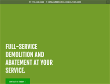 Tablet Screenshot of greencircledemolition.com